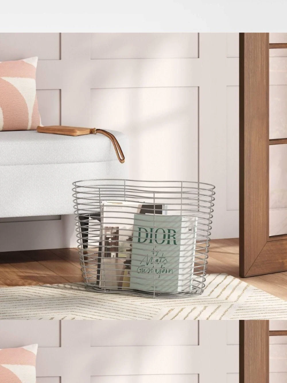 NWOT Threshold Metal Wire Wastebasket - Silver.